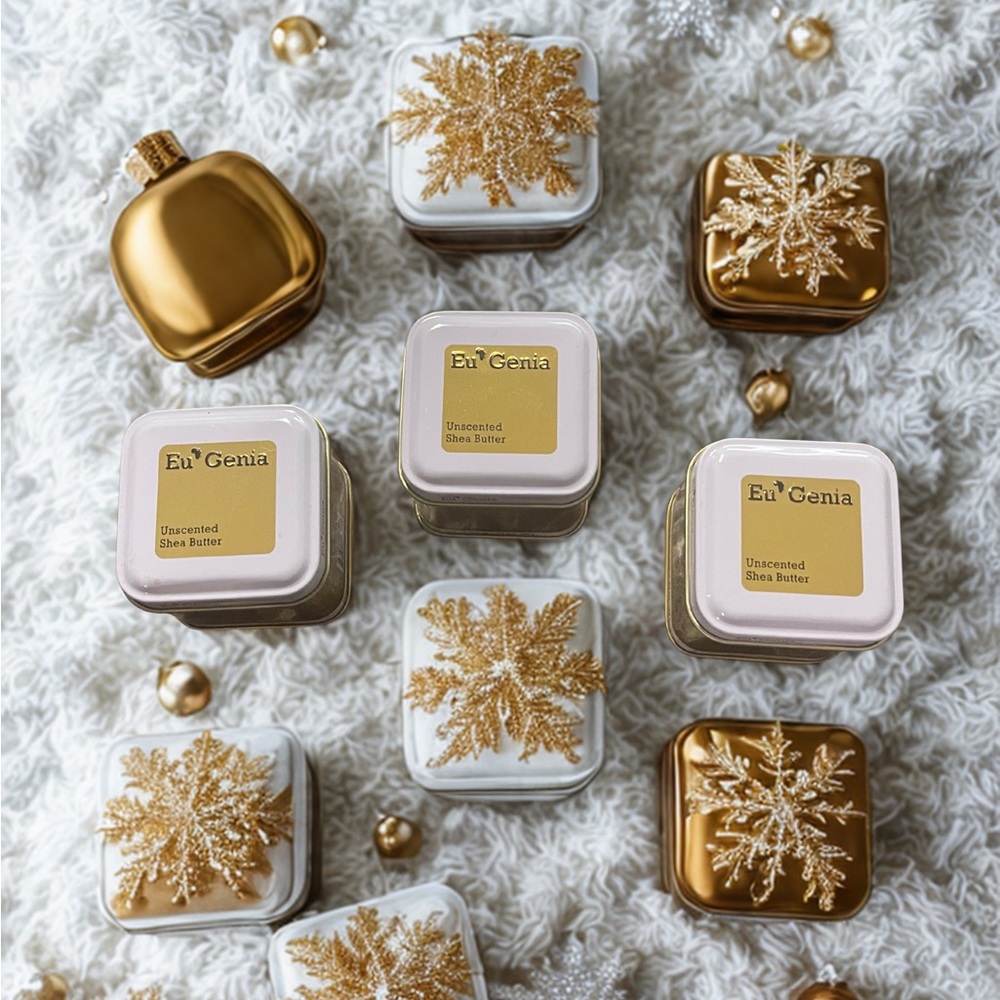 🎁 Eu’Genia Pure Unscented Shea Butter – Holiday Trio Gift Set (3 × 2 oz) - Picture 3 of 9